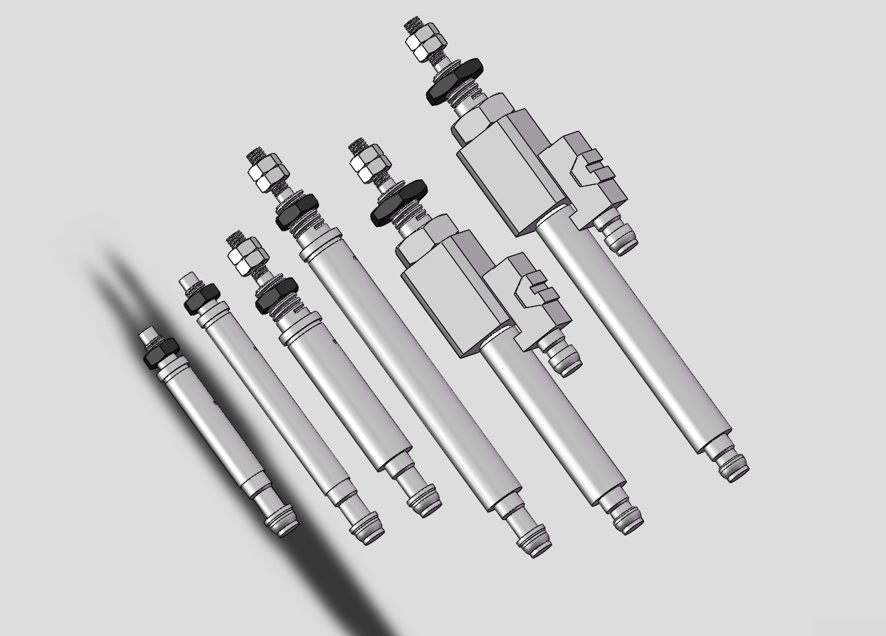 6款CJ1微型气缸系列模型
