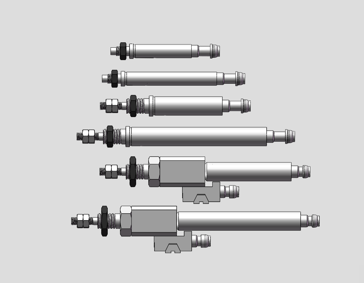 6款CJ1微型气缸系列模型