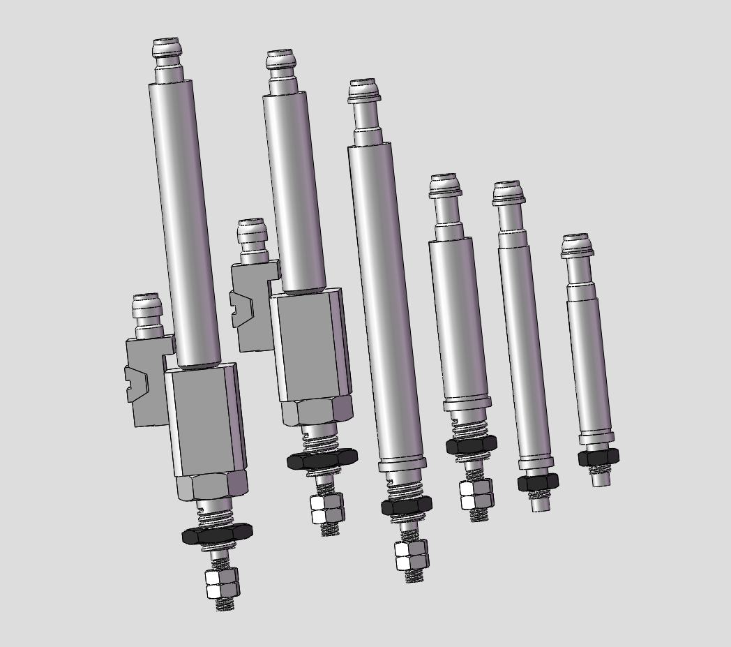 6款CJ1微型气缸系列模型