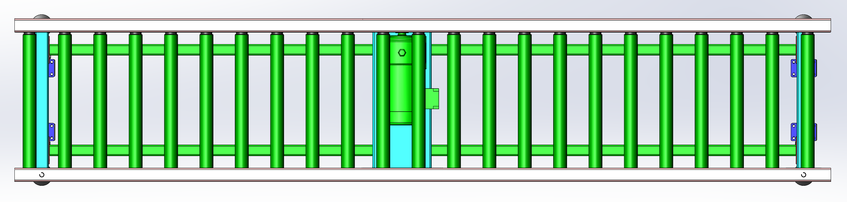 长3000宽600高650辊道线