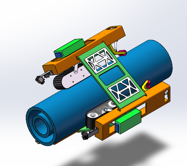 爬杆机器人三维