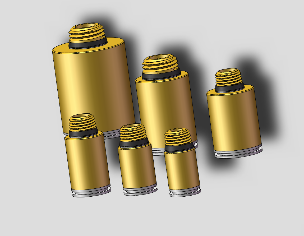 6款万用螺纹KQ2S内六角接头模型