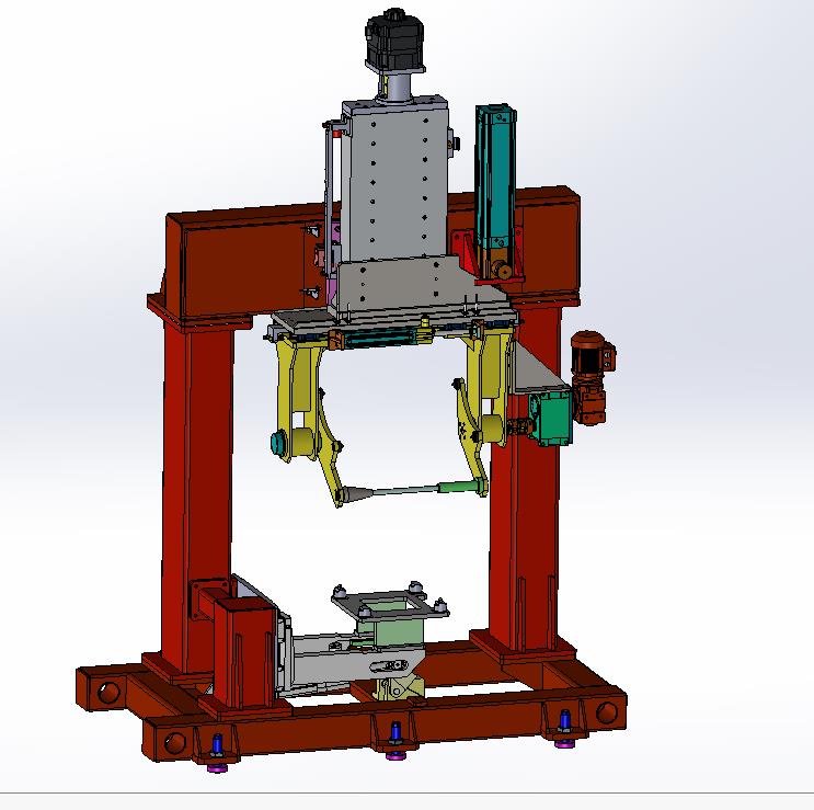 连杆死点顶升自动夹紧提升360度翻转设备