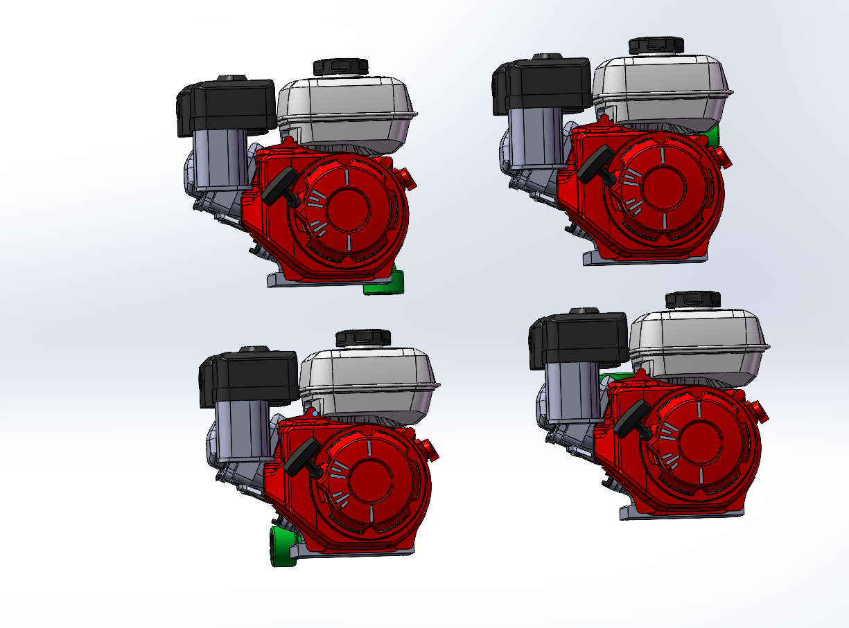 4款GE-650汽油机驱动的离心泵模型
