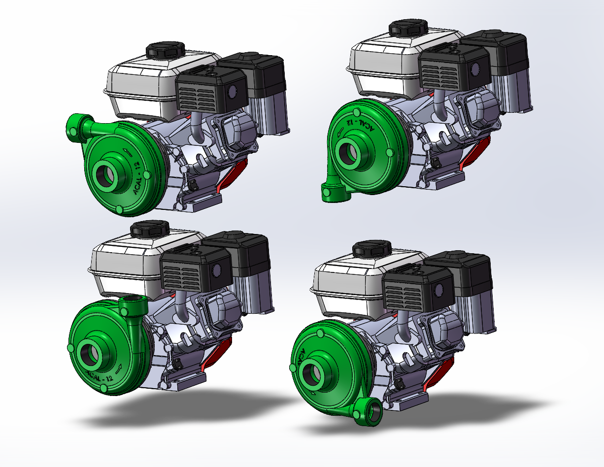 4款GE-650汽油机驱动的离心泵模型