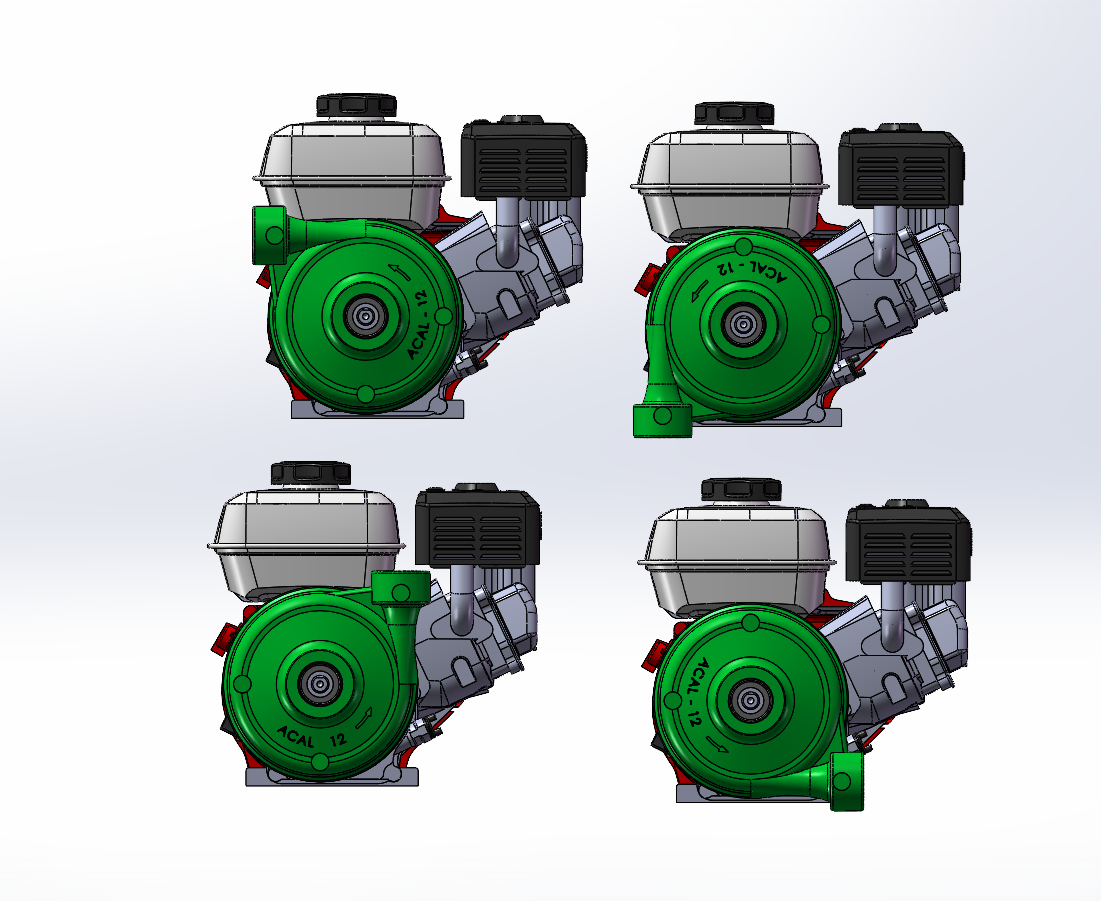 4款GE-650汽油机驱动的离心泵模型
