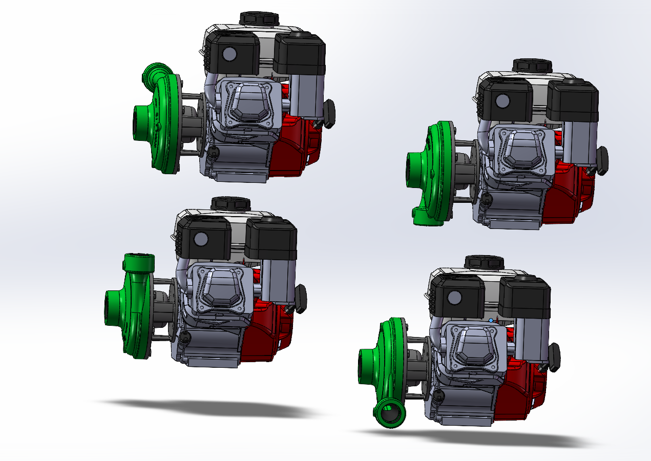4款GE-650汽油机驱动的离心泵模型