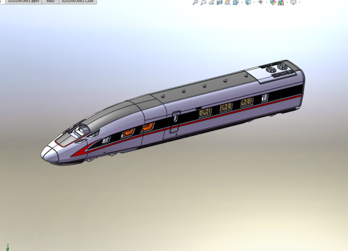 标准动车组模型 CR400AF头车模型三维图