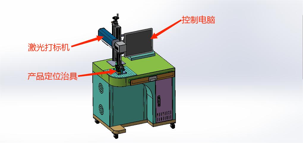 水泵盖二维码激光打标机