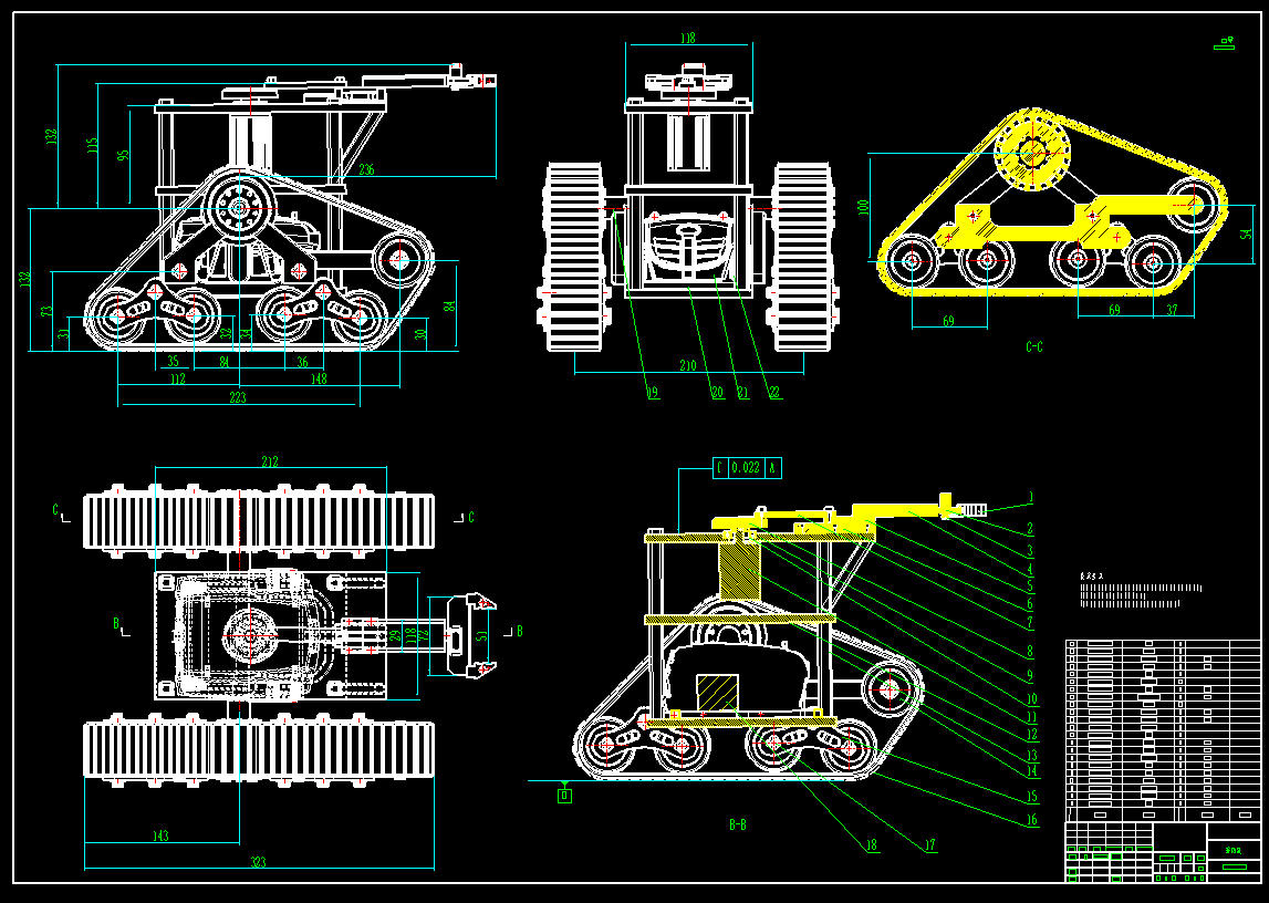 振动式果蔬采摘机CAD