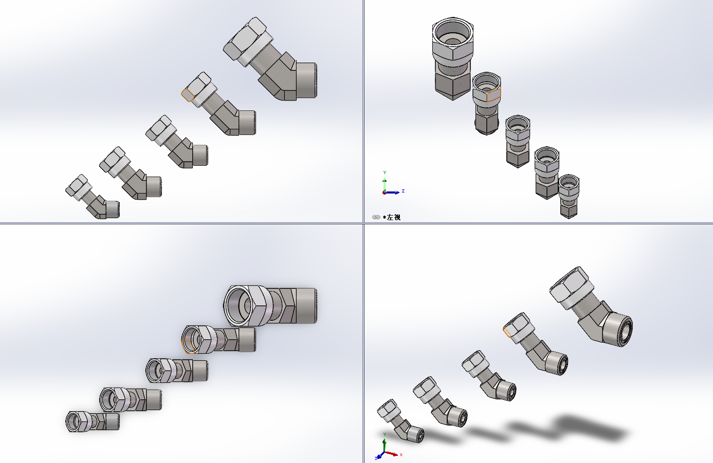 5款通用型液压v快速接头 FF6502-6-6模型