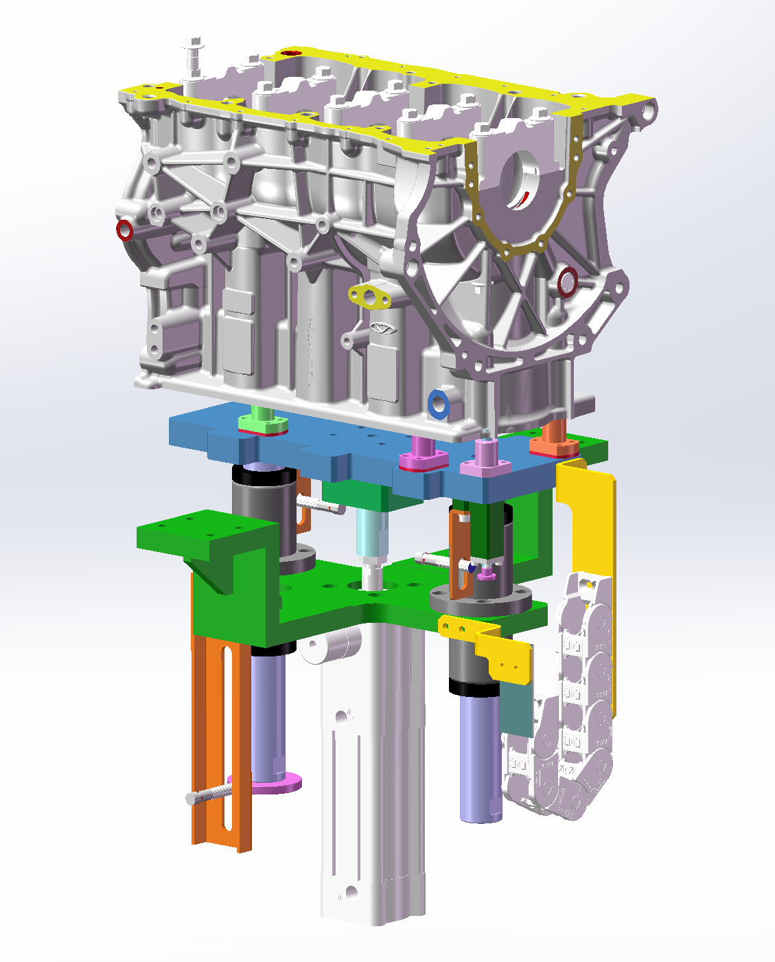 缸体输送线+顶升机构