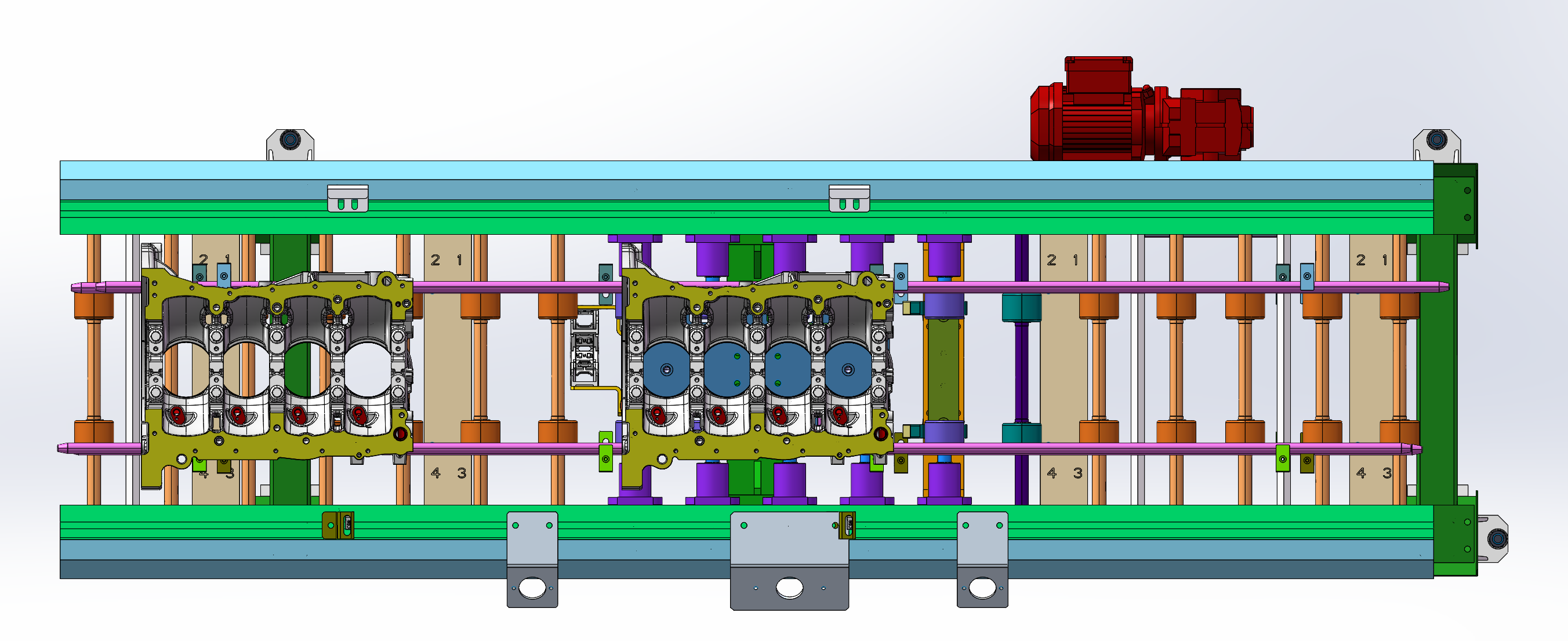 缸体输送线+顶升机构