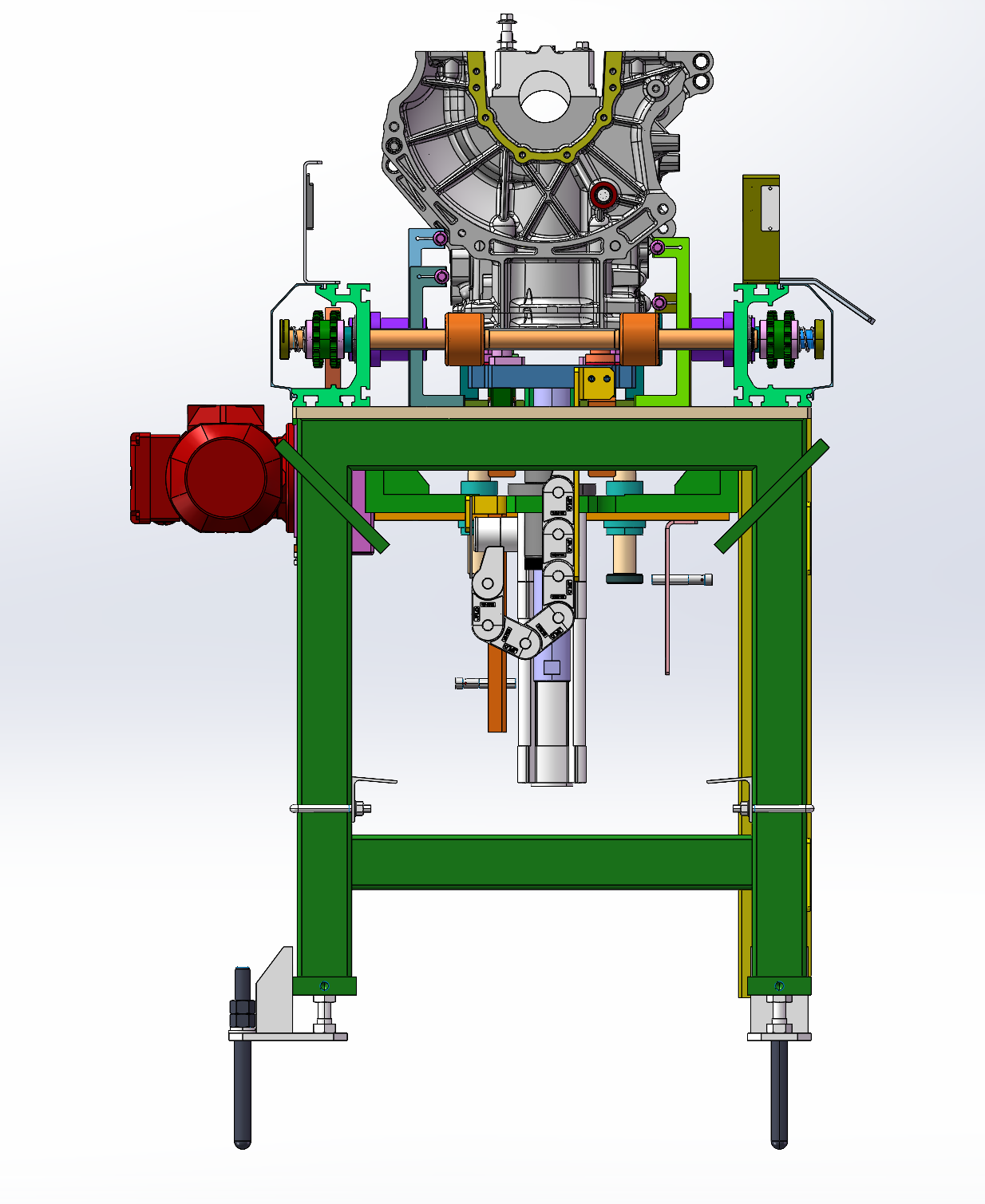 缸体输送线+顶升机构