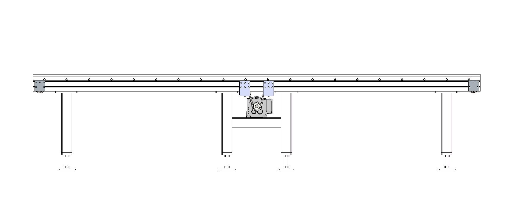 单链驱动的滚筒输送机