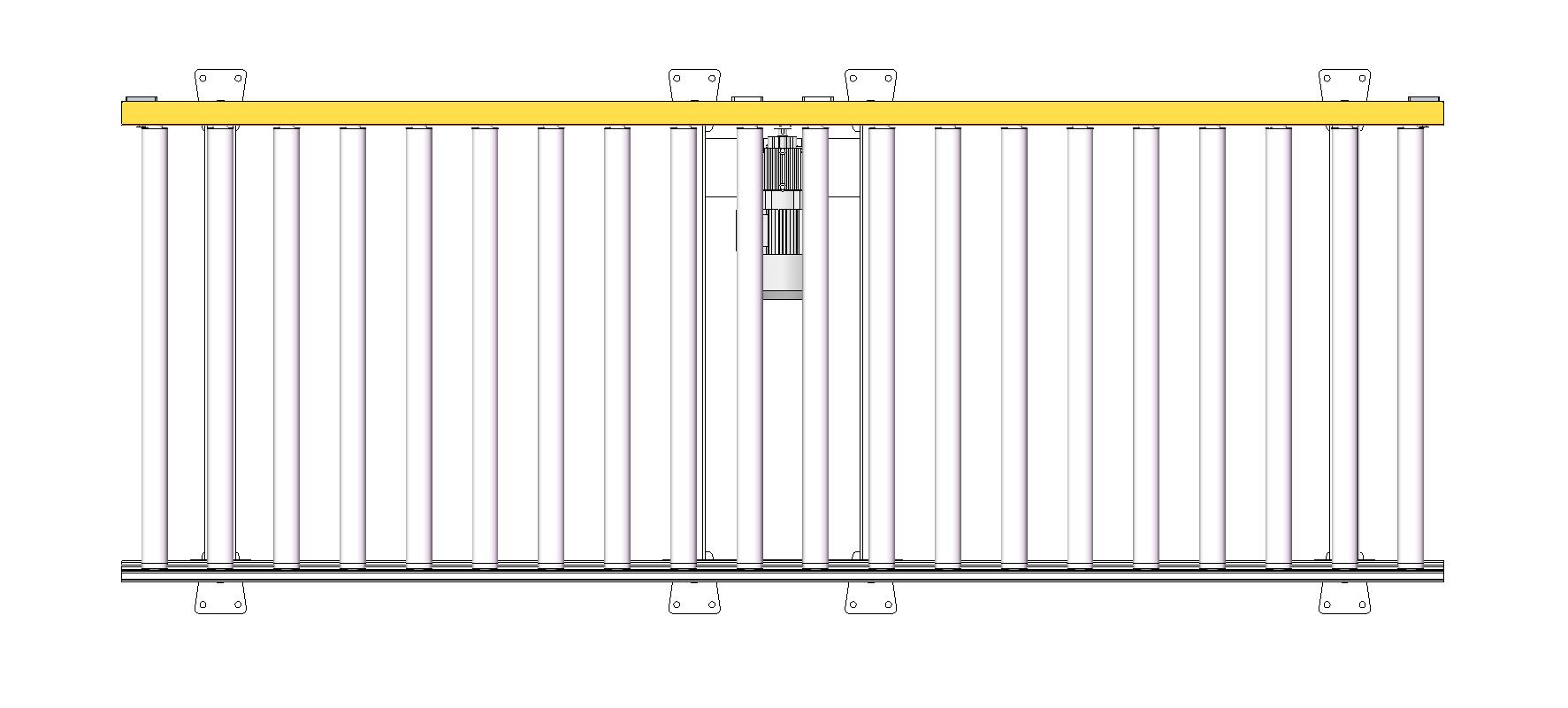 单链驱动的滚筒输送机