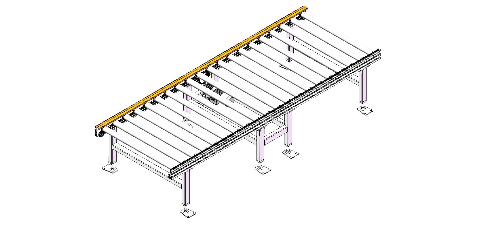 单链驱动的滚筒输送机