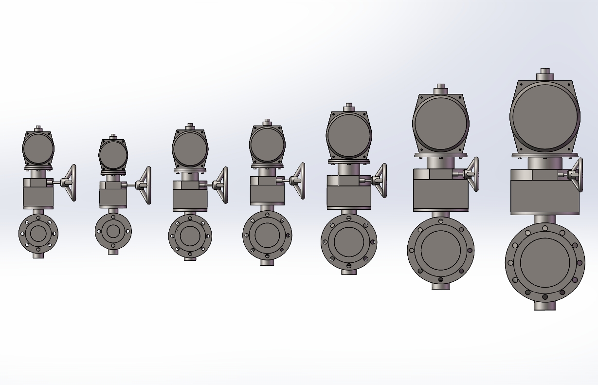 7款法兰式V型偏心球阀