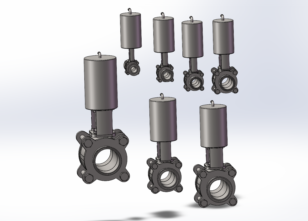 7款DQQ-07气动卡式球阀模型