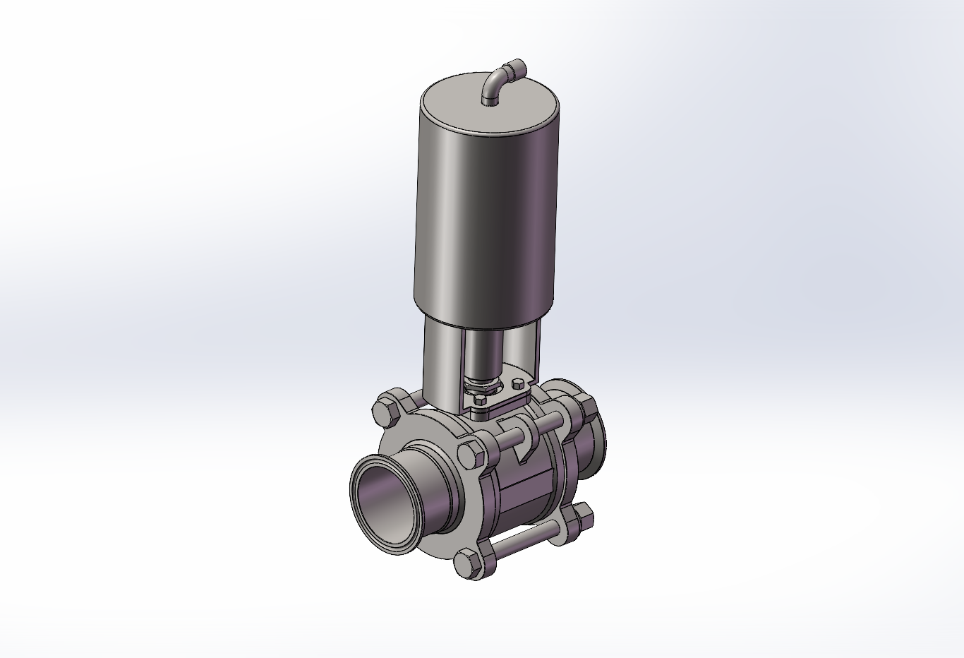7款DQQ-07气动卡式球阀模型