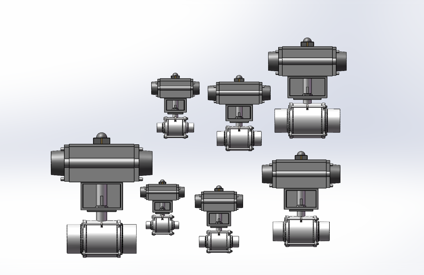 7款DQQ-04气动焊式球阀模型