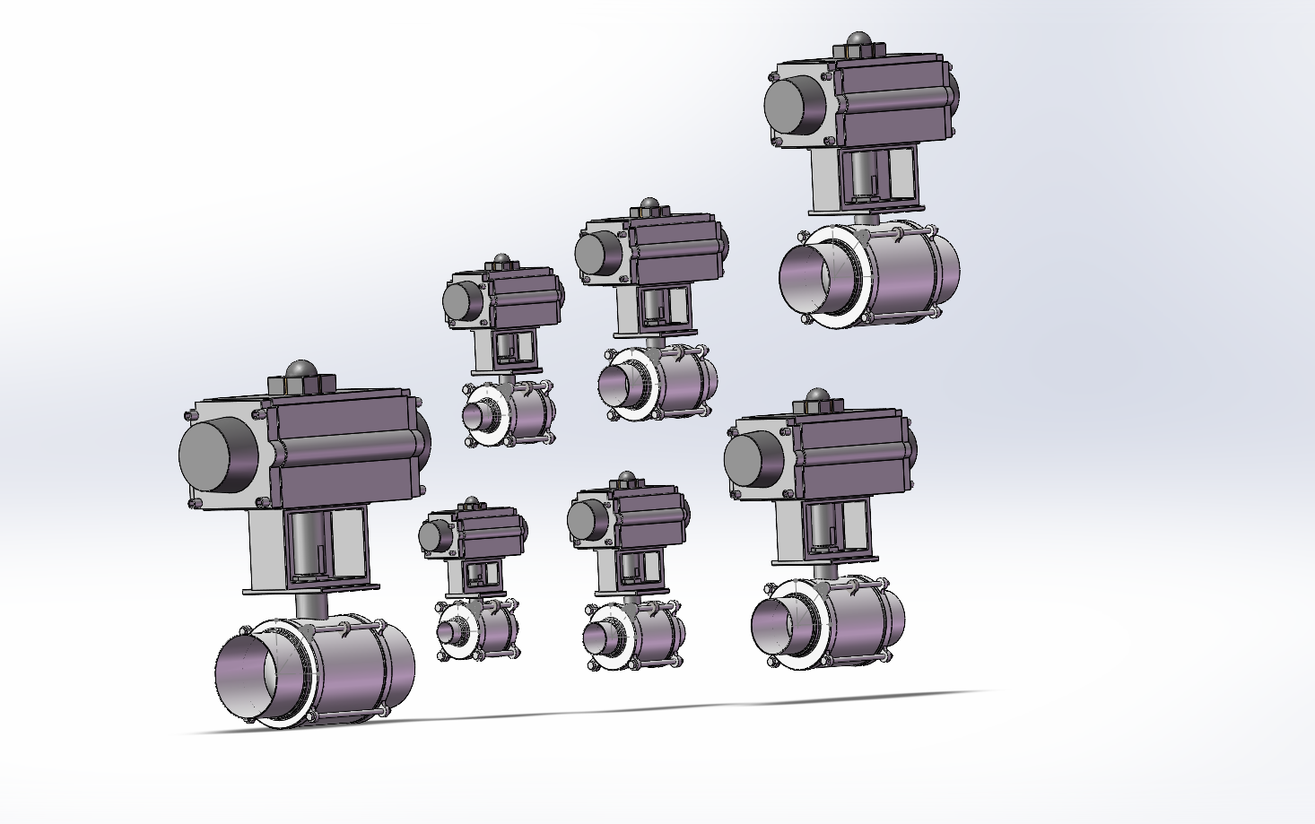 7款DQQ-04气动焊式球阀模型
