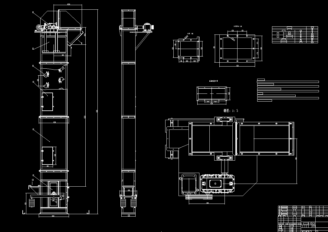 斗式提升机总装CAD
