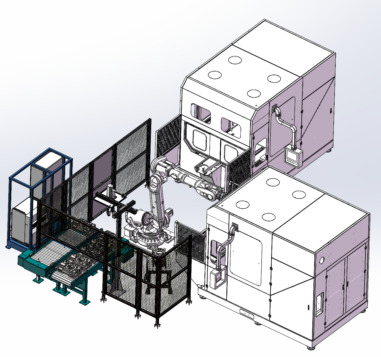 大型铸铁件打磨设备自动化上下料项目