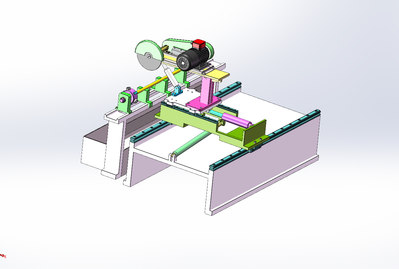 棒料切割机图纸设计含三维图+二维+说明书