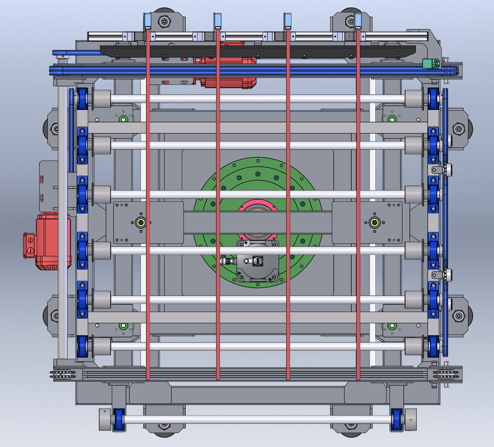 托盘治具链条顶升旋转输送线