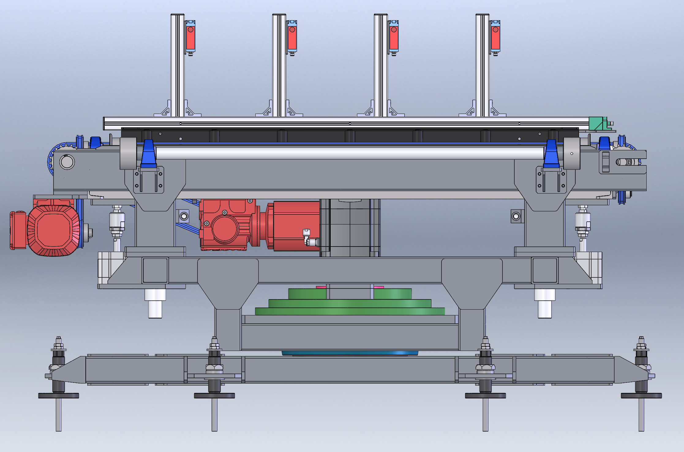托盘治具链条顶升旋转输送线