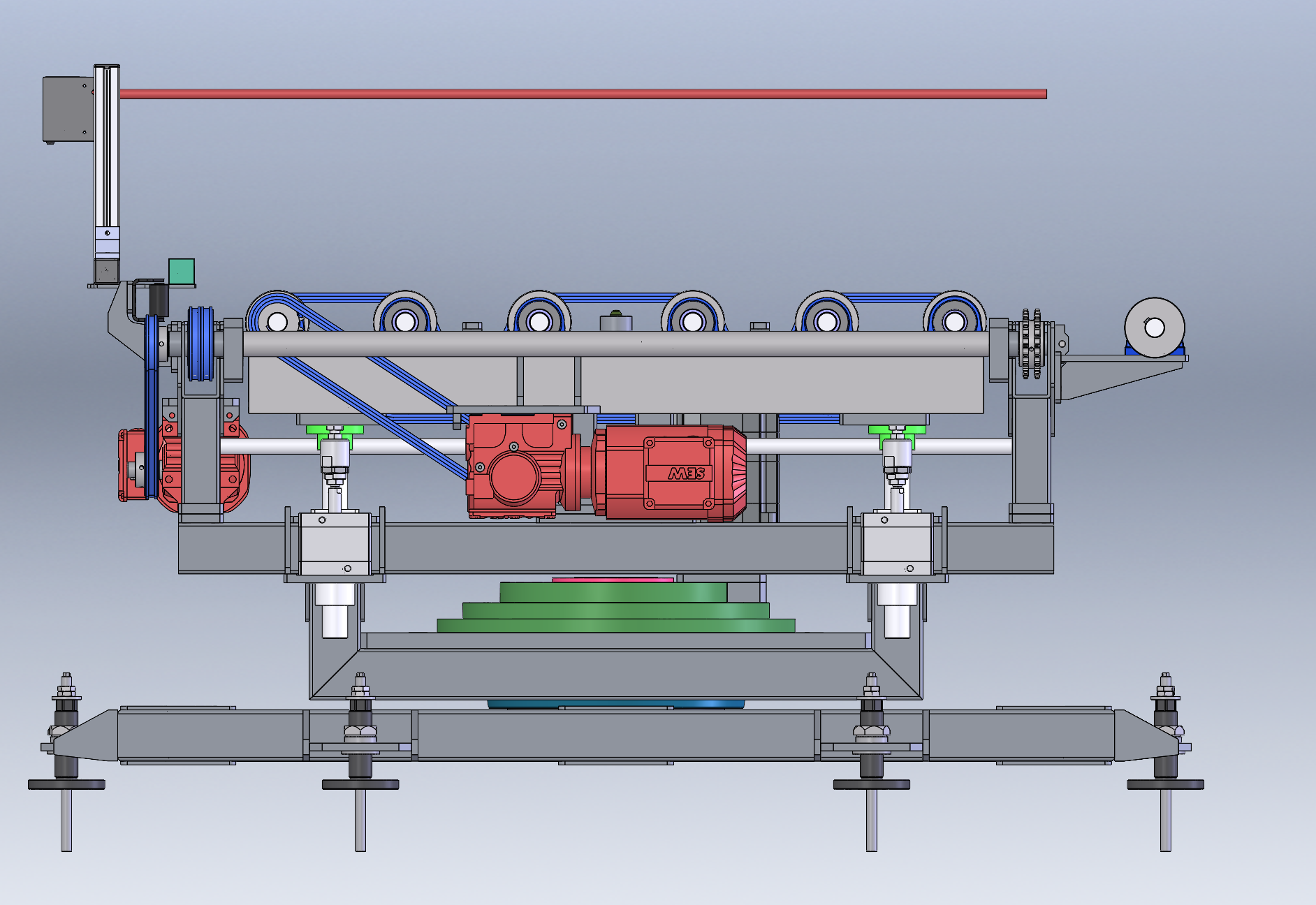 托盘治具链条顶升旋转输送线