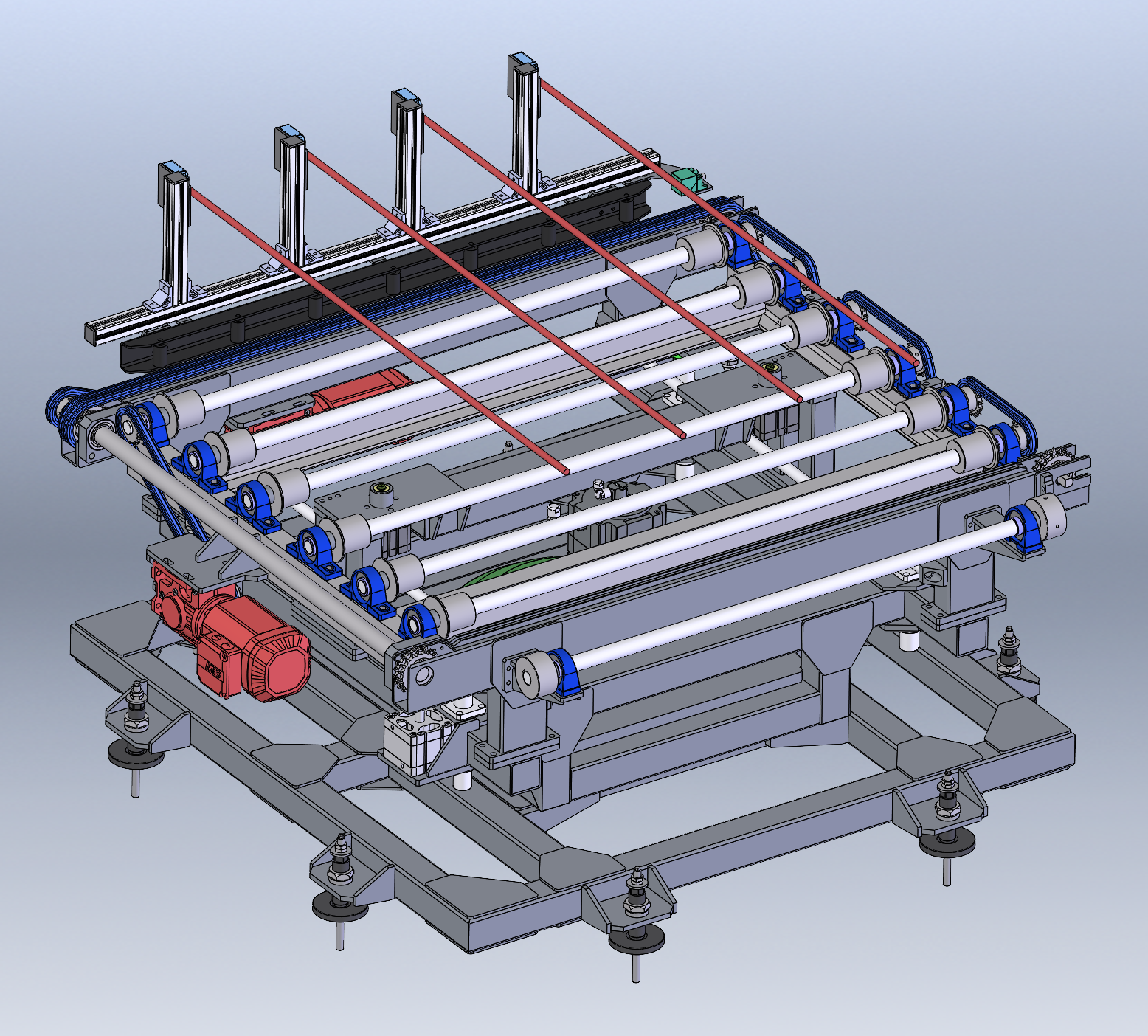 托盘治具链条顶升旋转输送线