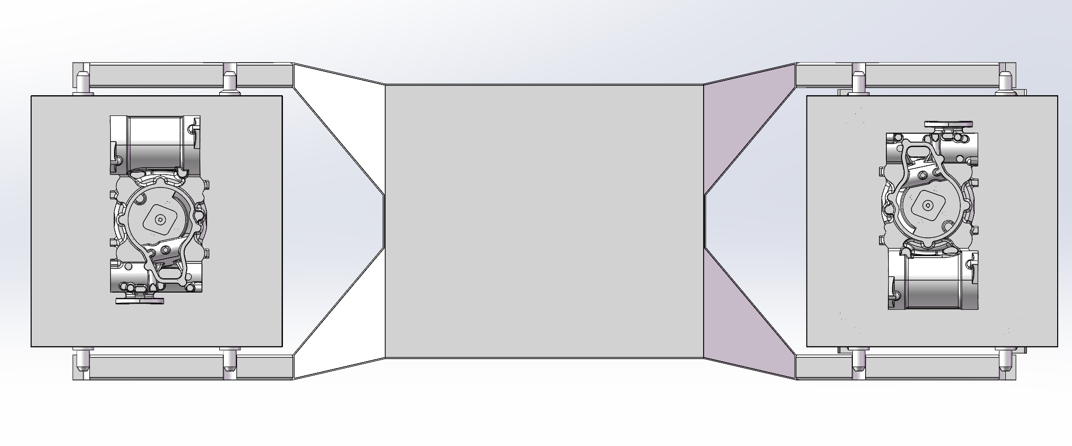 二工位三轴液压升降旋转台
