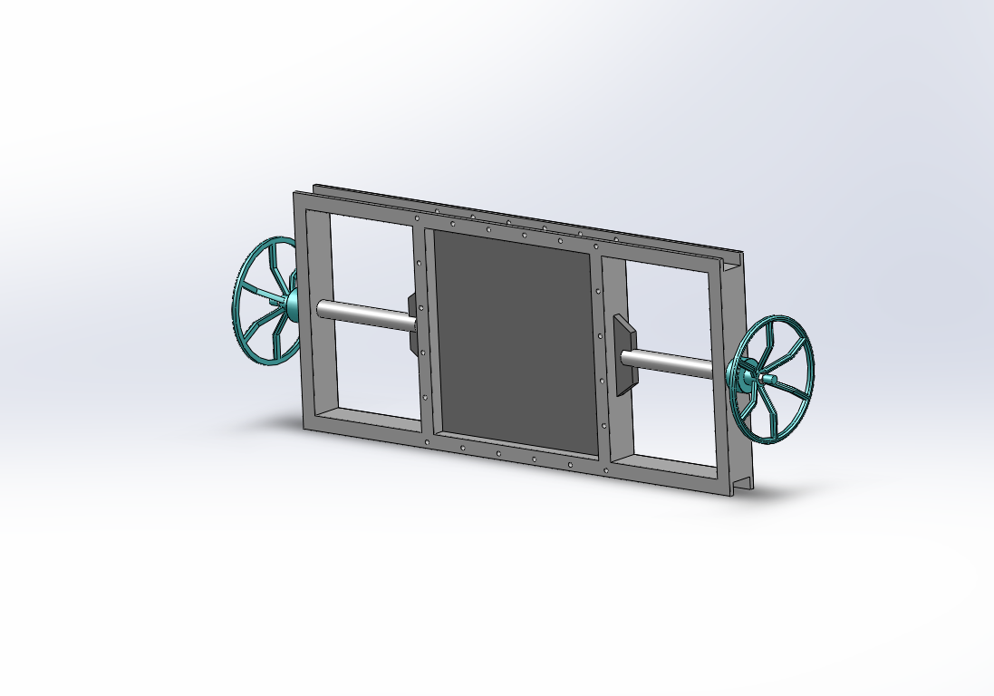 2款LXZM锈钢螺旋闸门-双向700-800模型