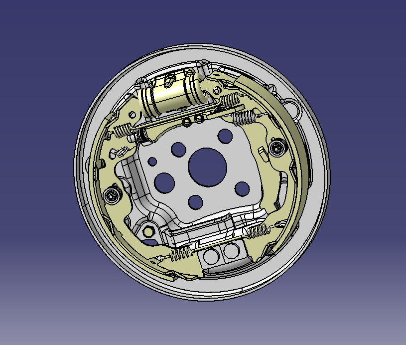 鼓式制动器CAD+三维