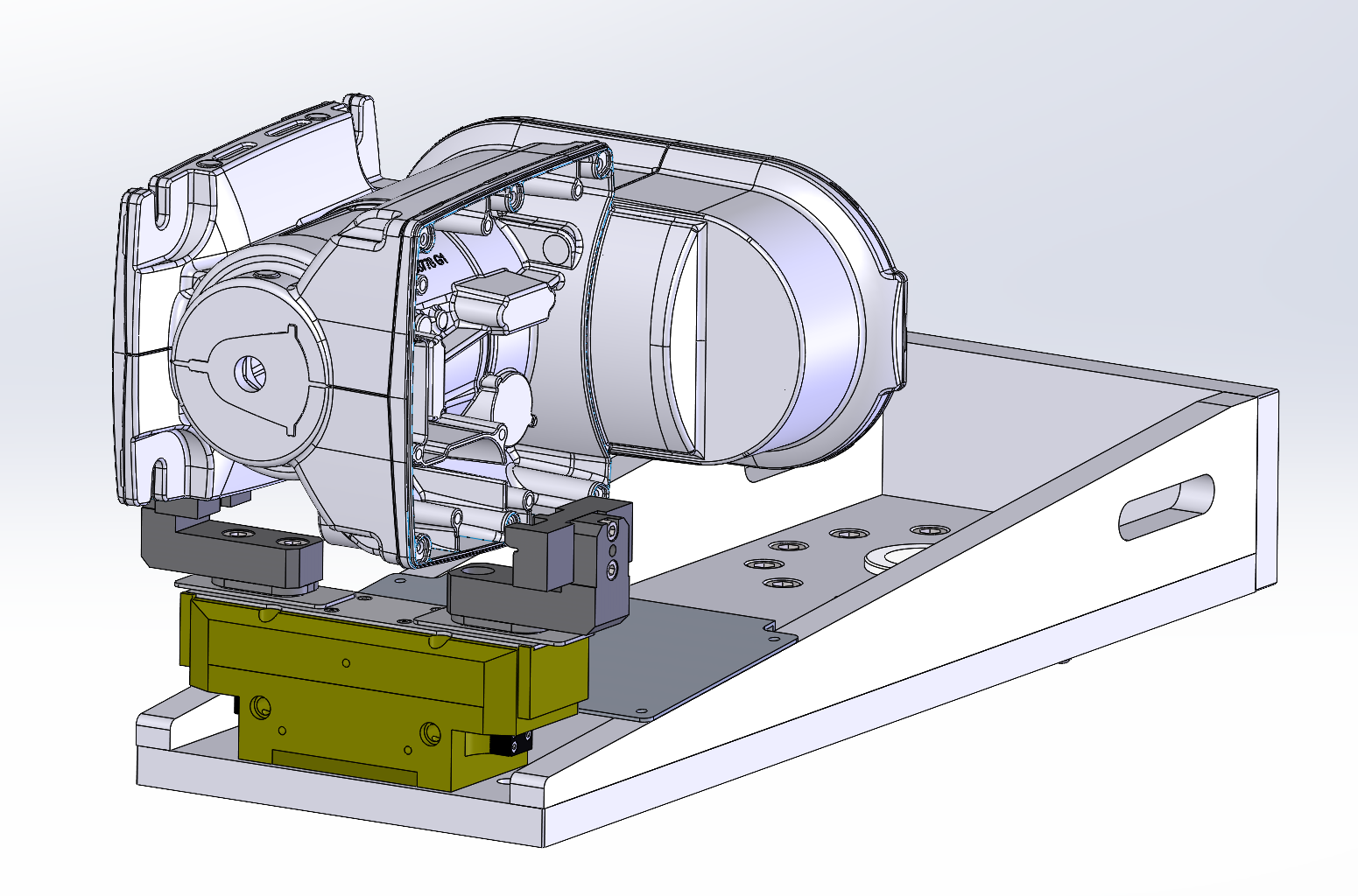 压铸铝冷却与激光打标自动化抓手