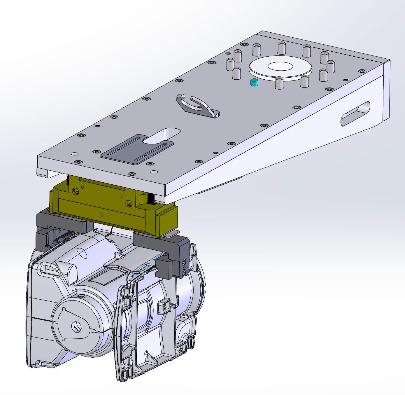 压铸铝冷却与激光打标自动化抓手