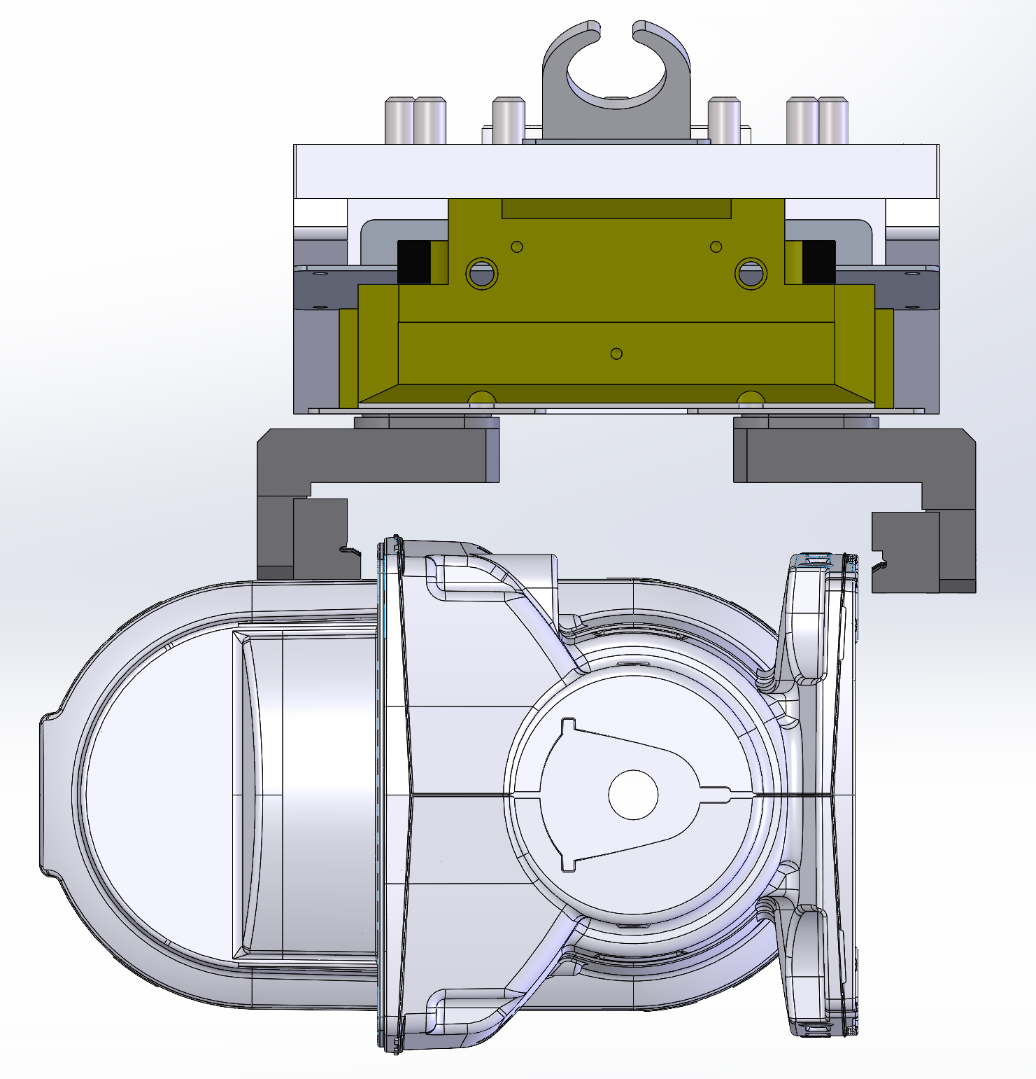 压铸铝冷却与激光打标自动化抓手