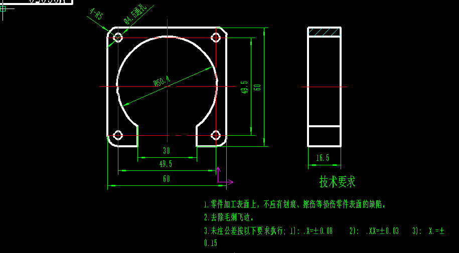 气缸平移机械手CAD