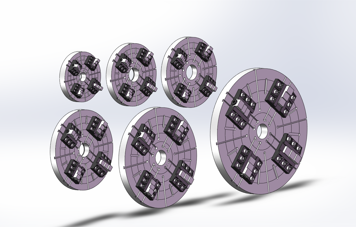 6款K78 重型四爪单动卡盘 卡爪座