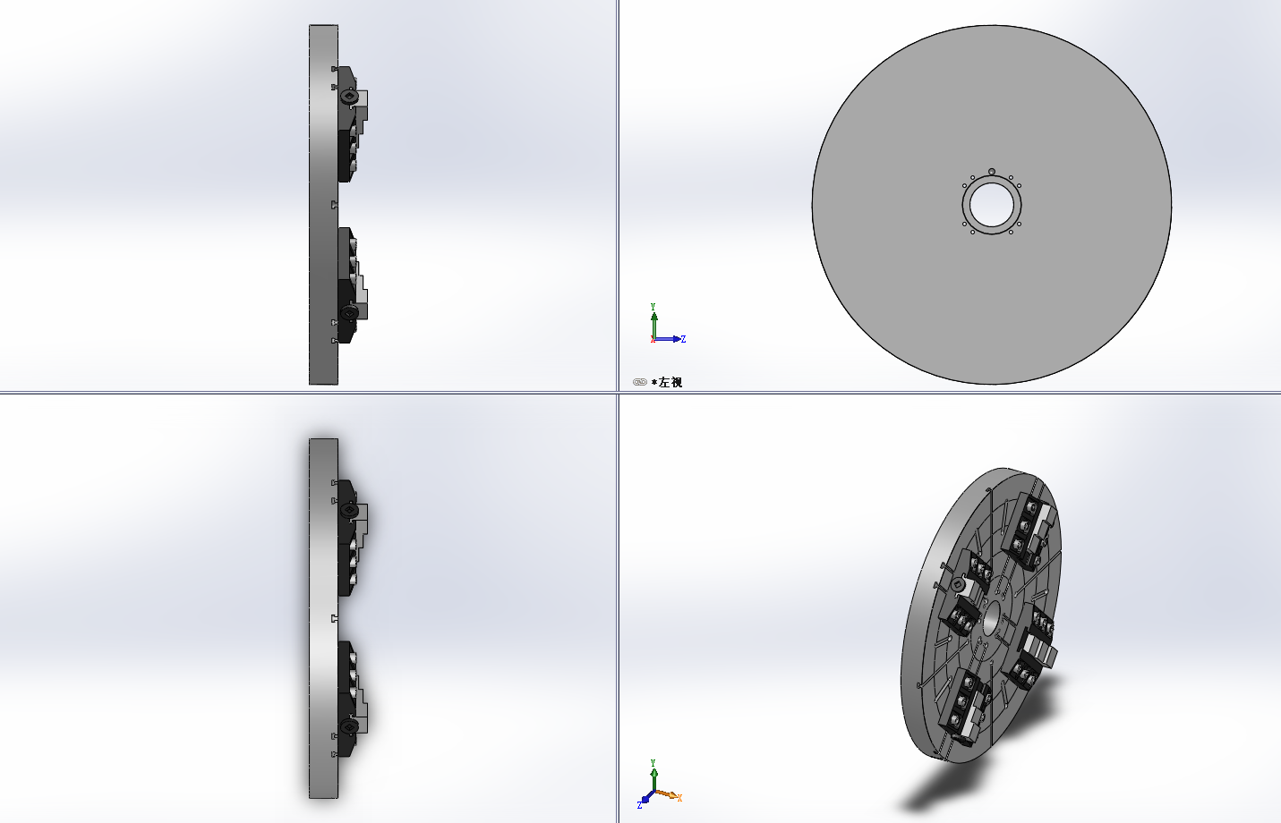 6款K78 重型四爪单动卡盘 卡爪座