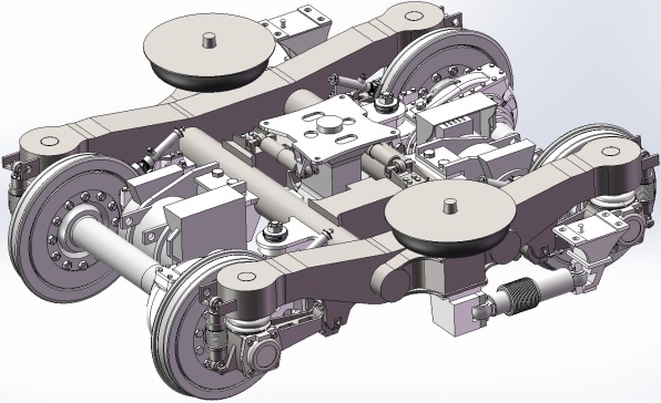 CRH2动车转向架系统三维模型solidworks建模3D图纸数模设计 70
