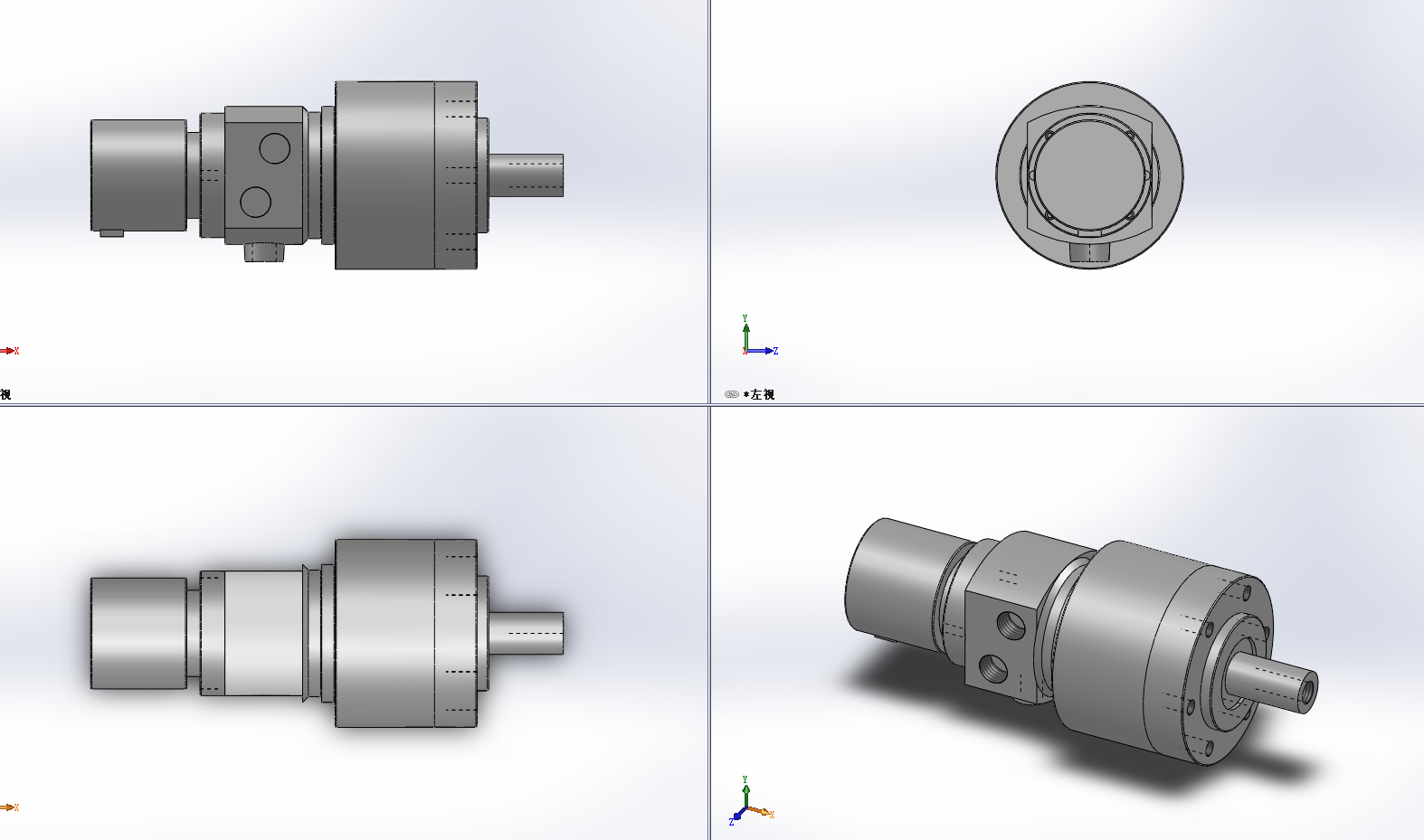 6款BM型中实带编码器型回转油压缸
