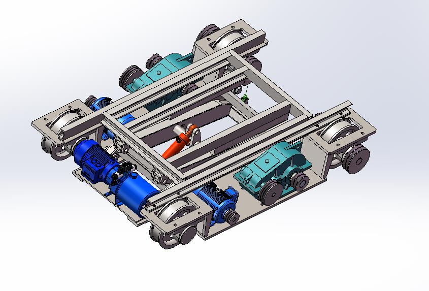 油压剪叉式升降-双边驱动轨道移动车