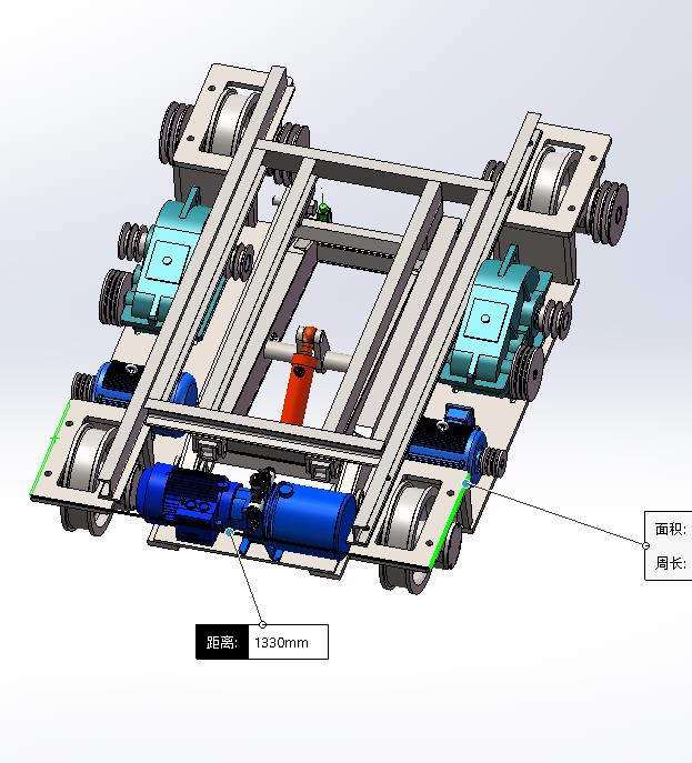油压剪叉式升降-双边驱动轨道移动车