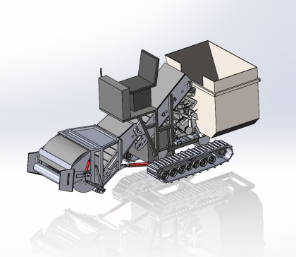 小型辣椒收获机CAD+三维SW