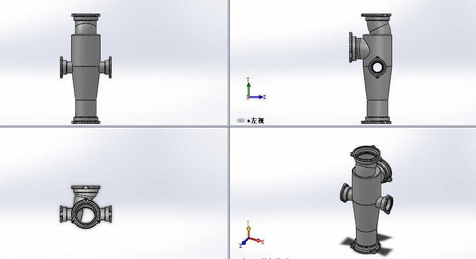 B型接口GB型加强型旋流器直角五通(同层排水专用)