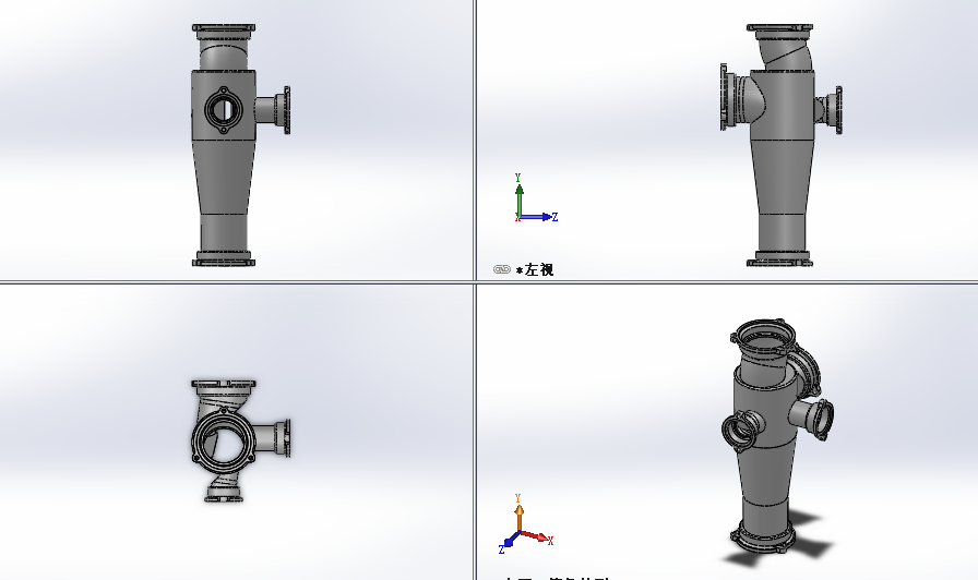 B型接口GB型加强型旋流器直角五通