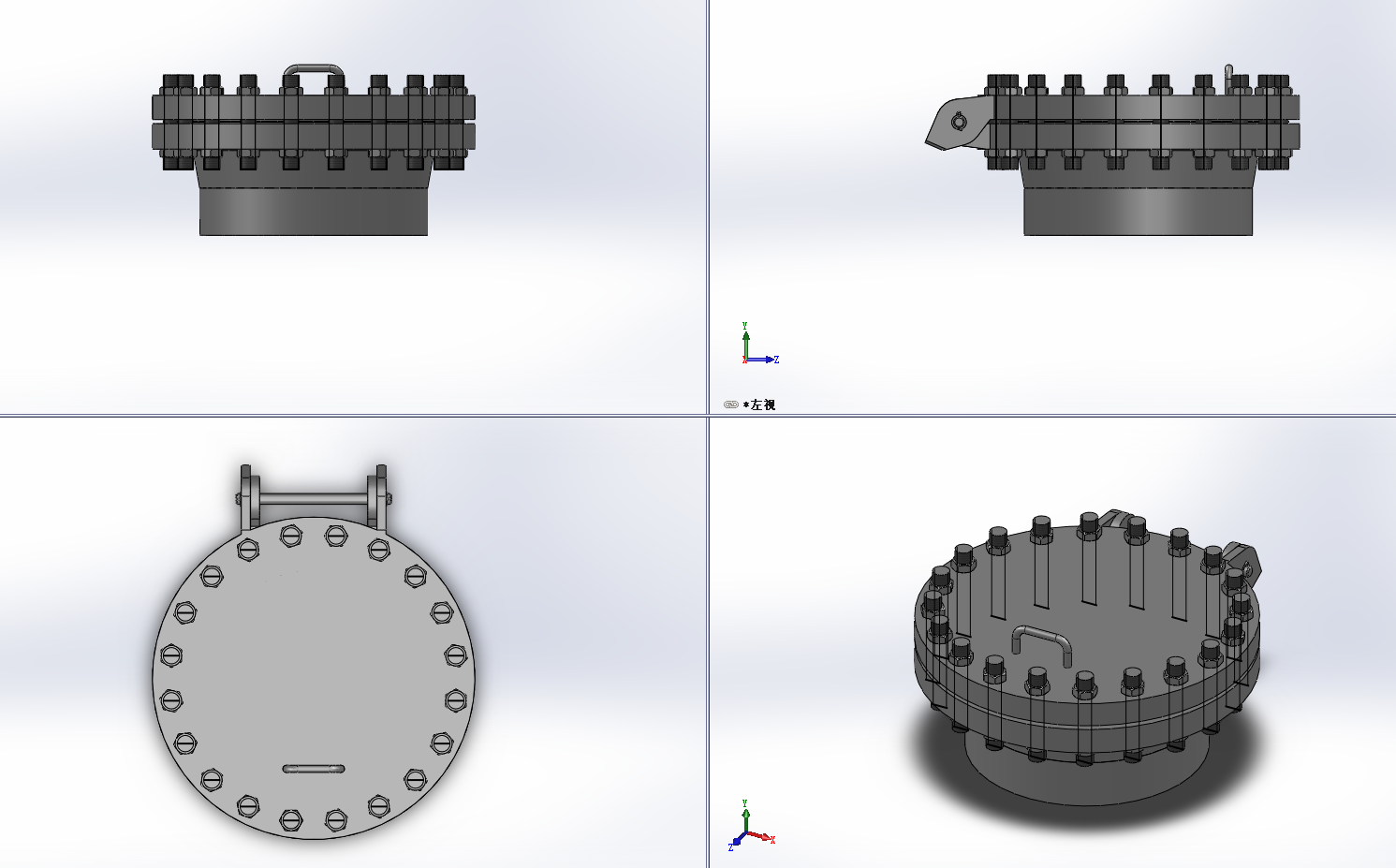 4款回转盖带颈对焊法兰人孔